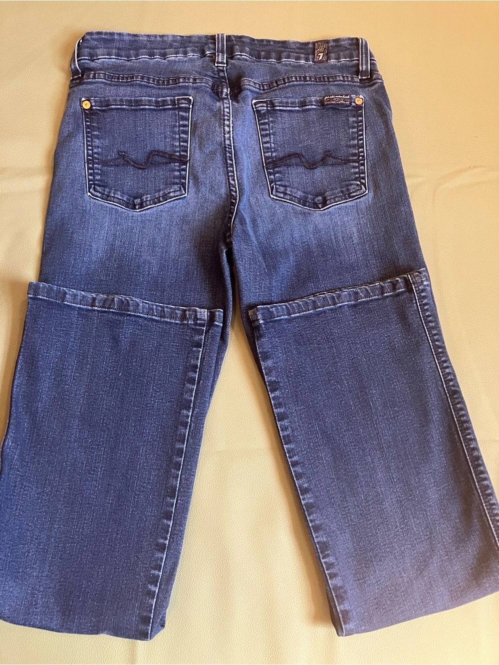 7 For All Mankind Kimmie Bootcut Dark Blue Jeans Size 30 - Picture 5 of 8